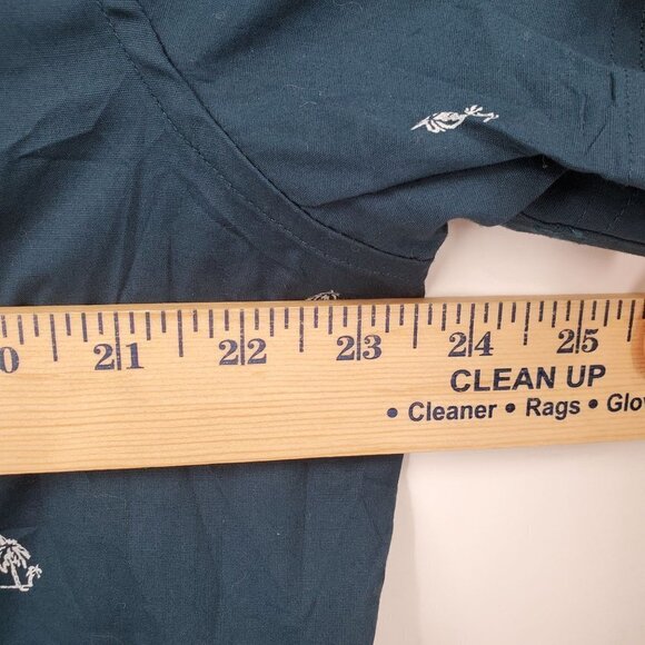 Ben Sherman Palm Tree Shirt Slim Pocket Button Down Short Sleeve Stretch Mens XL - Picture 9 of 10